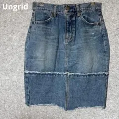 Ungrid　デニムスカート ライトブルー カットオフのサムネイル