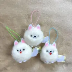 サモエドくんふわふわぽんゴム付き／セット販売 - メルカリ
