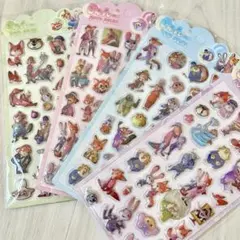 【超お得！セール】ぷくぷくシール 立体シール 4枚セット まとめ売り