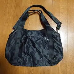 adidas❌️ACE 黒 ナイロン マザーズバッグ等、多機能使用可です!