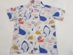 Paul Smith 海洋生物柄 半袖シャツ 100cm　ホワイト　海の生き物