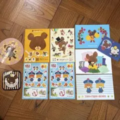 くまのがっこう　ルルロロステッカー ポストカード