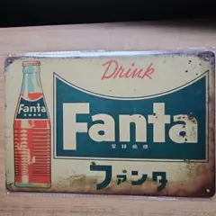 Fanta ファンタ レトロ看板 ブリキ看板 - メルカリ