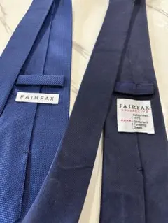本日まで！FAIRFAX ハンドメイドネクタイ （ネイビー・ブルー）
