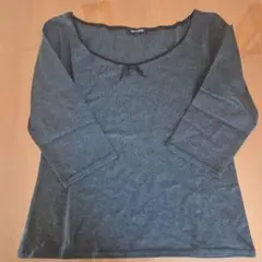 COMME CA DU MODE ダークグレー 五分袖 ニットのサムネイル