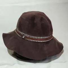 【美品】コーデュロイ ハット ブラウン 日本製