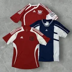 Old adidas アディダス ビンテージ ゲームシャツ Tシャツ 3着セット
