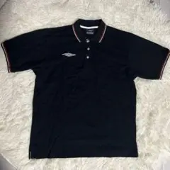 90’s UMBRO アンブロ Polo Shirt ポロシャツ 黒　古着のサムネイル