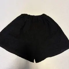 黒 レース キュロットスカート