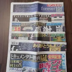 嵐ラストライブ 6月1日朝刊 新聞 5社 - メルカリ