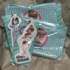 リカちゃんくじ×セーラーズ4点 ポーチ キーチェーン チア オーバーオール