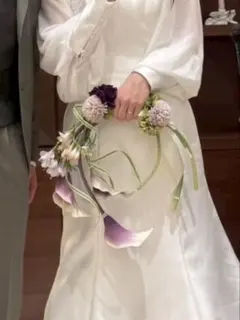 バレリーナブーケ　造花 ブートニア付き