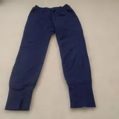 120cmネイビー コットン混紡 長ズボン ポケット付き