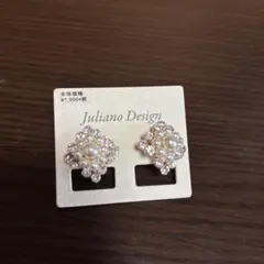 Juliano Design パールクリスタルイヤリング
