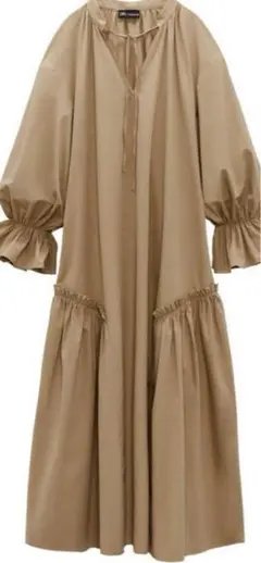 ZARA トレンチ風ミディ丈ワンピース