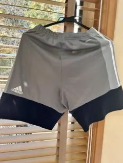 adidas ハーフパンツ ジュニアL グレー/ネイビー