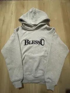 BlessU グレー フード付きパーカー