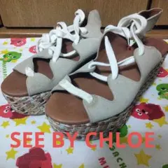 SEE BY CHLOE　シーバイクロエ　 オープントゥウェッジソールサンダル