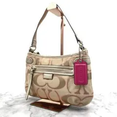 コーチ　ショルダーバッグ　肩掛け　シグネチャー　キャンバス　23946