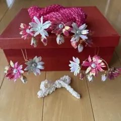 七五三3歳7歳かんざしセット　髪飾り　簪　かのこちんころセット　花嫁成人式日本髪