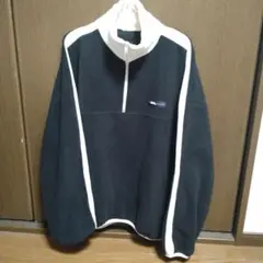 JaVa. ハーフジップフリースジャケット ブラック/ホワイト L