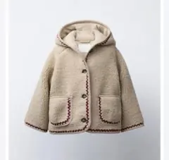 ZARA フリース フード付きジャケット