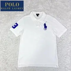 ポロラルフローレン ポロシャツ ビッグポニー 刺繍 ホワイト L