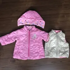 ミキハウス　ダウンジャケット&ベスト　リバーシブル　80