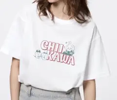 【新品未使用】GU ちいかわ　Tシャツ　レディース　M 白　グラフィックTのサムネイル