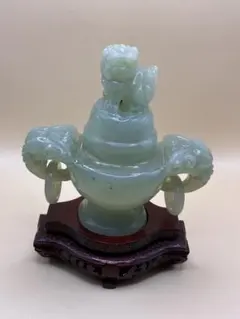 玉石彫刻 中国美術 玉細工 鳳凰 - メルカリ