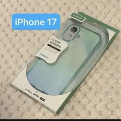 【新品】iPhone 17 ソフトケース カラーオーロラブルー　エレコムのサムネイル