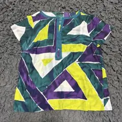 SISLEY 幾何学模様 半袖トップスのサムネイル