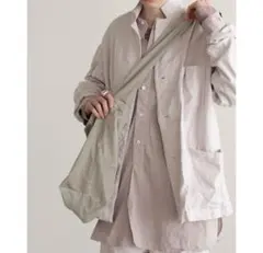 新品TOUJOURS Garment Dye Band Collar Shirtのサムネイル