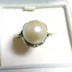 大粒 あこやパール シルバーリング 12号のサムネイル