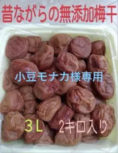 【小豆モナカ様専用】訳あり　昔ながらの梅干し　2キロ　3L　規格外　#290