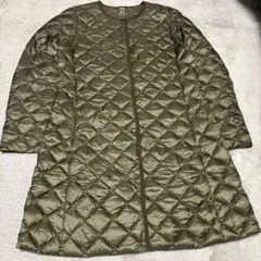 極美品 ユニクロ ウルトラライトダウン Lサイズ　ノーカラー　襟無　人気