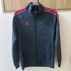 【再値下げ】adidas トラックジャケット ジャージ ネイビー ピンクのサムネイル