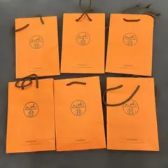 HERMES オレンジショップ袋 6枚セット