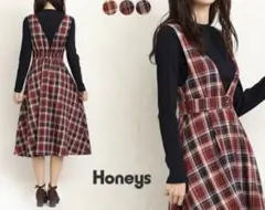 Honeys タータンチェック ジャンパースカートのサムネイル