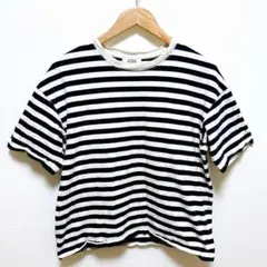 ☆ COS(EUR XS/S) ワイド ボーダー コットン Tシャツ カジュアル
