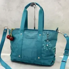 COACH コーチ トートバッグ 2way 希少カラー ブルー シグネチャー