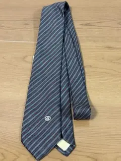グッチ ネクタイ ジャガードタイ シルク 水色 青 総柄 光沢 GGロゴ