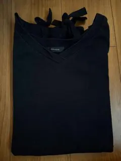 JEANASIS 半袖Tシャツ リボンデザイン ブラックのサムネイル