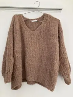 JEANASIS 3GモールフェザーセーターVプルオーバー