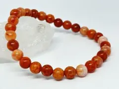 ドラゴンアゲート　オレンジ　6mm台前半　天然石　パワーストーン　ブレスレット