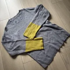 チャオパニックティピー　キッズ　リブニット　袖配色　サムホール