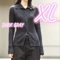 今季 新品 ユニクロユー メリノブレンドハイネックカーディガン グレー XL