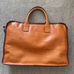 DEUX MONCX レザー ビジネスバッグ ブラウン