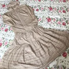 水通しのみ　ピンクハウス オリジナルチェックブラウスとロングスカートのセット