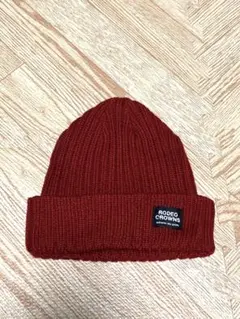 【匿名配送】ロデオクラウンズ 赤 ニット帽 ニットキャップ